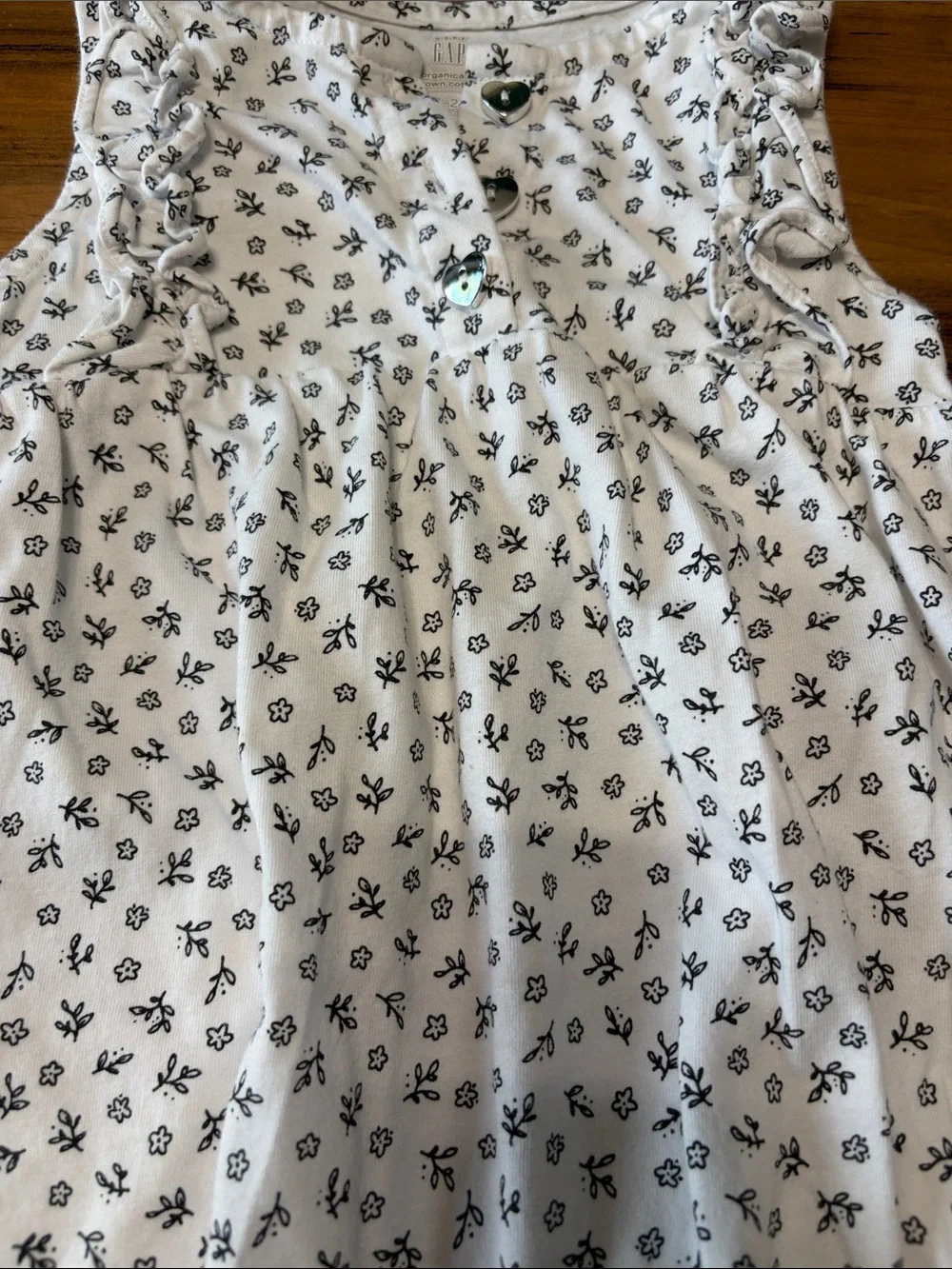 Gap White Floral Baby Girl Footless Romper - 18-24 months